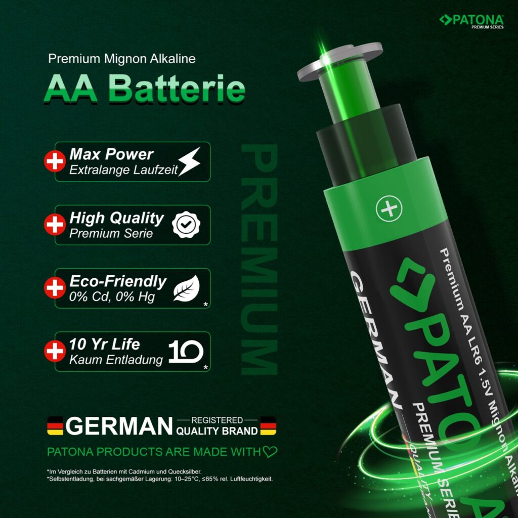 PATONA PREMIUM 10 PIECES ALKALINE AA MIGNON LR06 BATTERY