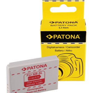 PATONA BATTERY CANON IXUS 800 IS 850 IS 900 TI NB5L NB5L 900MAH 37V