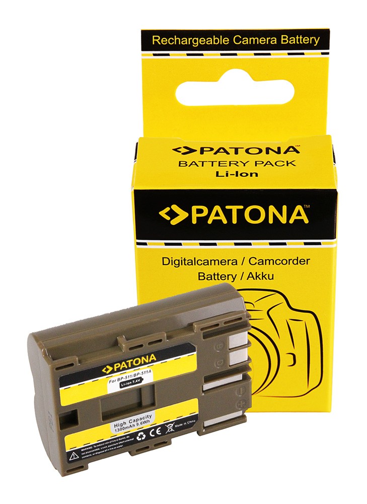 PATONA BATTERY CANON BP511 BP512 CANON EOSD30 D60 G1G2