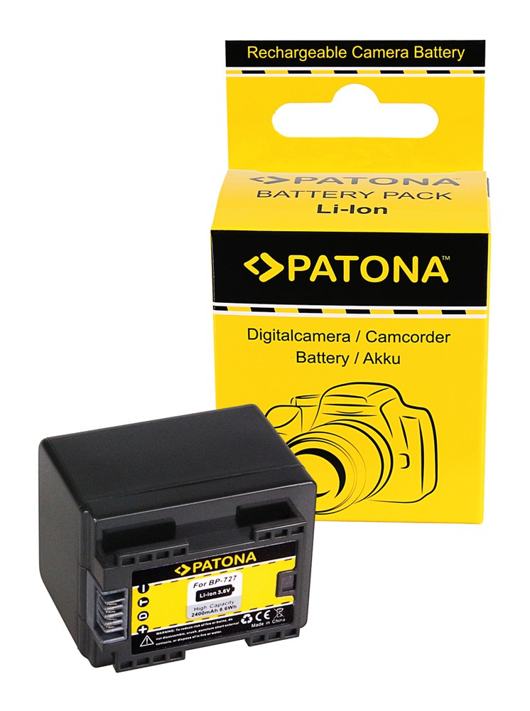 PATONA BATTERY CANON BP727 CANON HR36 HF38 HF306 HFR46 HF48 HF406