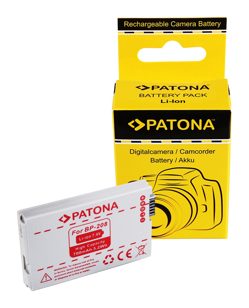 PATONA BATTERY CANON BP208 BP308 BP315 DC10 DC20 DC21 DC40 DC50 DC95