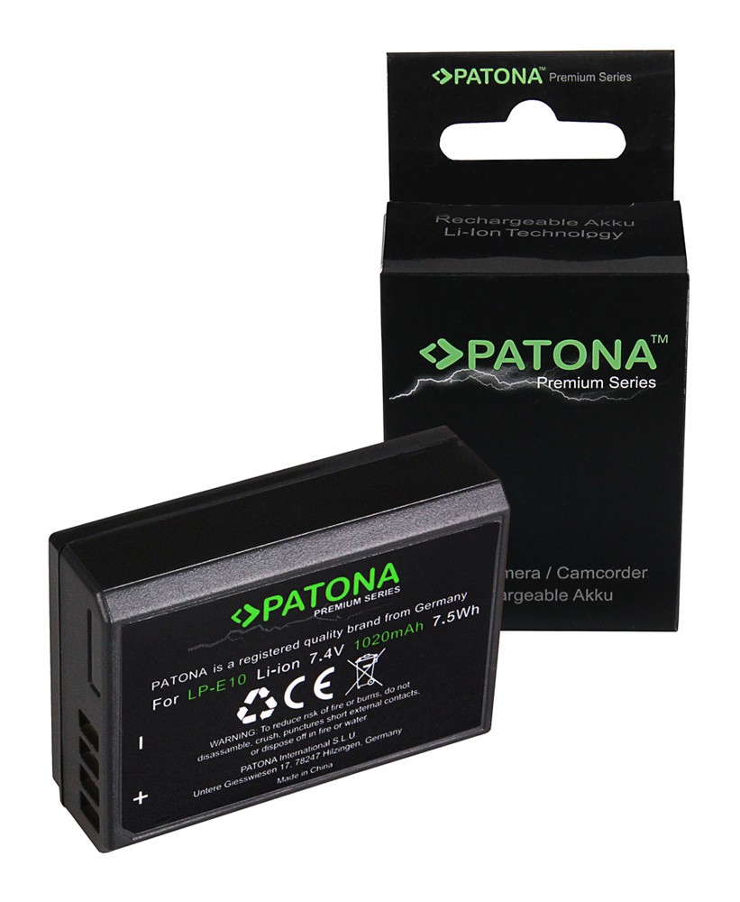 PATONA BATTERY PREMIUM CANON LPE10 LPE10 EOS1100D EOS 1100D 1200D