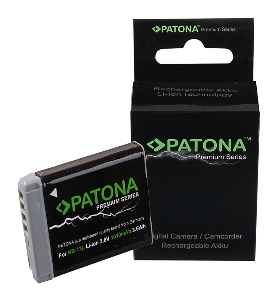 PATONA PREMIUM BATTERY CANON NB13L CANON POWERSHOT G7X G5X G9X G7X MARK II