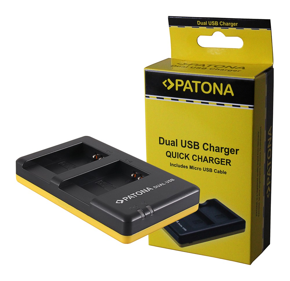 PATONA DUAL QUICKCHARGER CANON NB13L POWERSHOT G5 X G5X G7 X G7 X MARK II G7X G9 X G9X INCL. MICROUSB CABLE