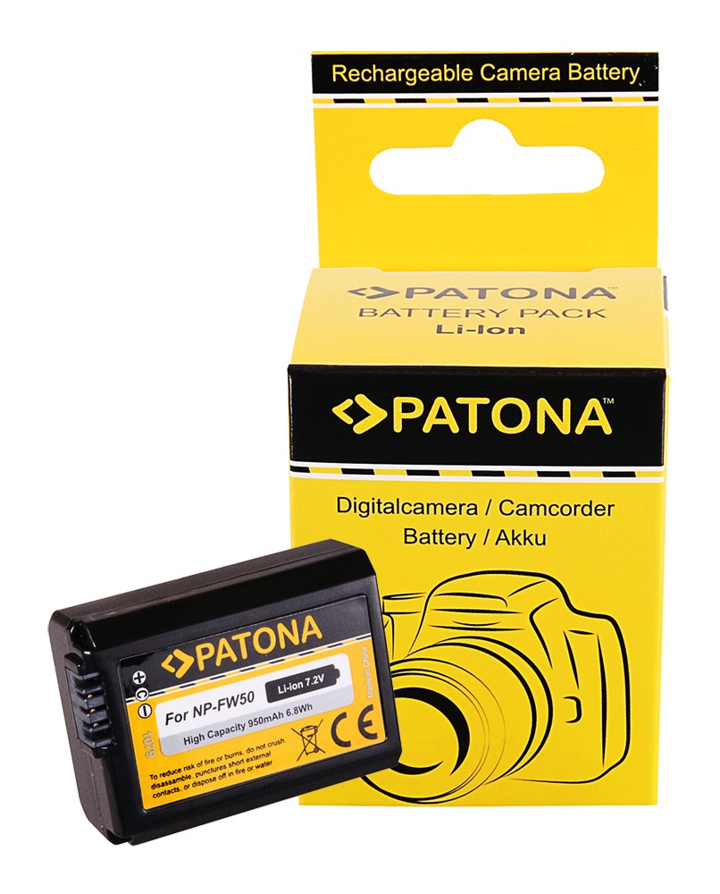 PATONA BATTERY SONY NPFW50 NEX.3 NEX.3C NEX.5 NEX.5A 950MAH