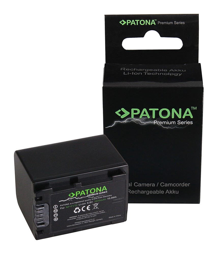 PATONA PREMIUM BATTERY SONY NPFV30 NPFV50 NPFV70 NPFV100 DCR SR21E