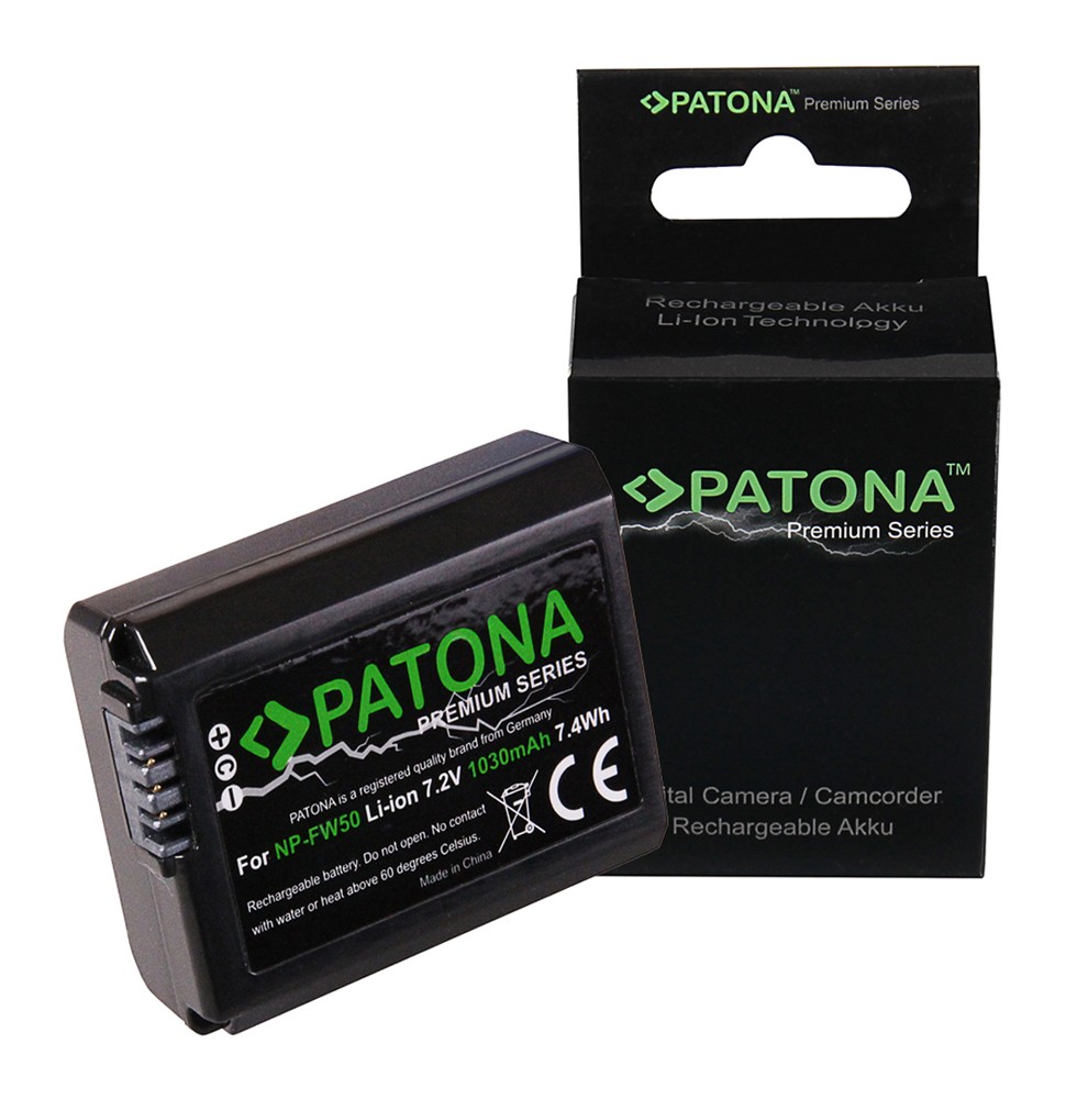 PATONA PREMIUM BATTERY SONY NPFW50 NEX3 NEX.3C NEX5 NEX.5A NEX7