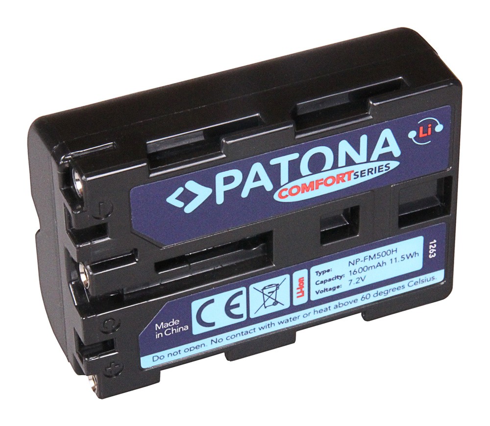 PATONA COMFORT BATTERY SONY NPFM500H ALPHA DSLRA100 DSLRA100H 57 65