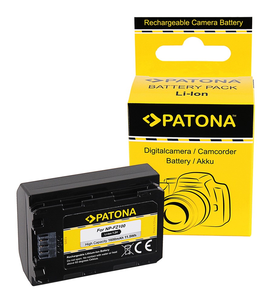 PATONA BATTERY SONY NPFZ100 A7 III A7M3 ALPHA 7 III A7 R III A7RM3 ALPHA 7 R III A9 ALPHA 9 FZ100