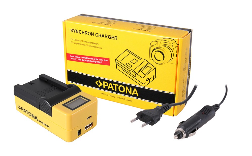 PATONA SYNCHRON USB CHARGER SONY NPFZ100 A7 III A7M3 ALPHA 7 III A7 R III A7RM3 ALPHA 7 R III A9 ALPHA 9 FZ100 WITH LCD