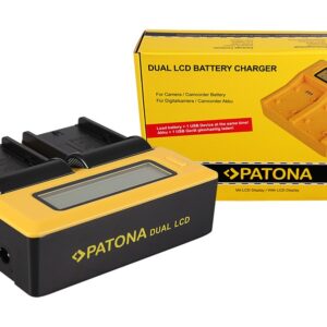 PATONA DUAL LCD USB CHARGER SONY NPFM50/55 E NPF550 NPF970 NPF