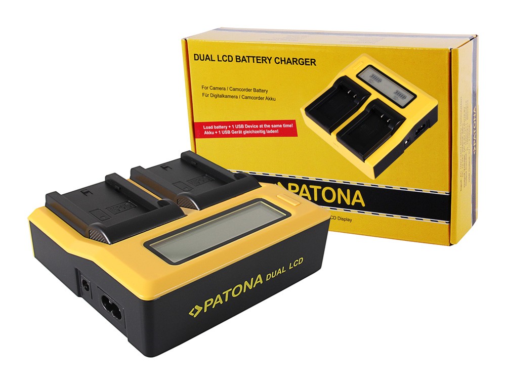 PATONA DUAL LCD USB CHARGER SONY NPFZ100 A7 III A7M3 ALPHA 7 III A7 R III A7RM3 ALPHA 7 R III A9 ALPHA 9 FZ100