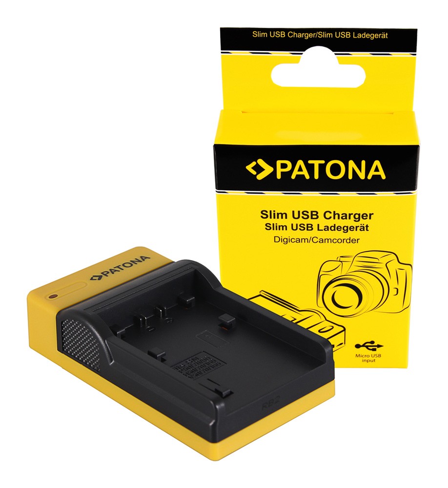 PATONA SLIM MICROUSB CHARGER SONY NPFP50 NPFH50 NPFH70 NPFH100 DCRDVD92/E DCRSR100/E DCRSR7/E DCRHC96/E