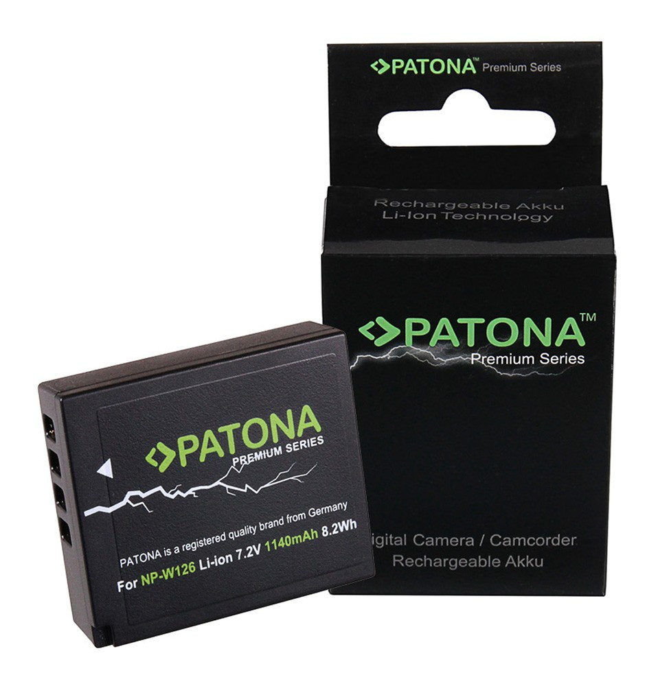 PATONA PREMIUM BATTERY FUJI NPW126 HS33 EXR FUJIFILM FUJI FINEPIX PRO 1 HS30 EXR
