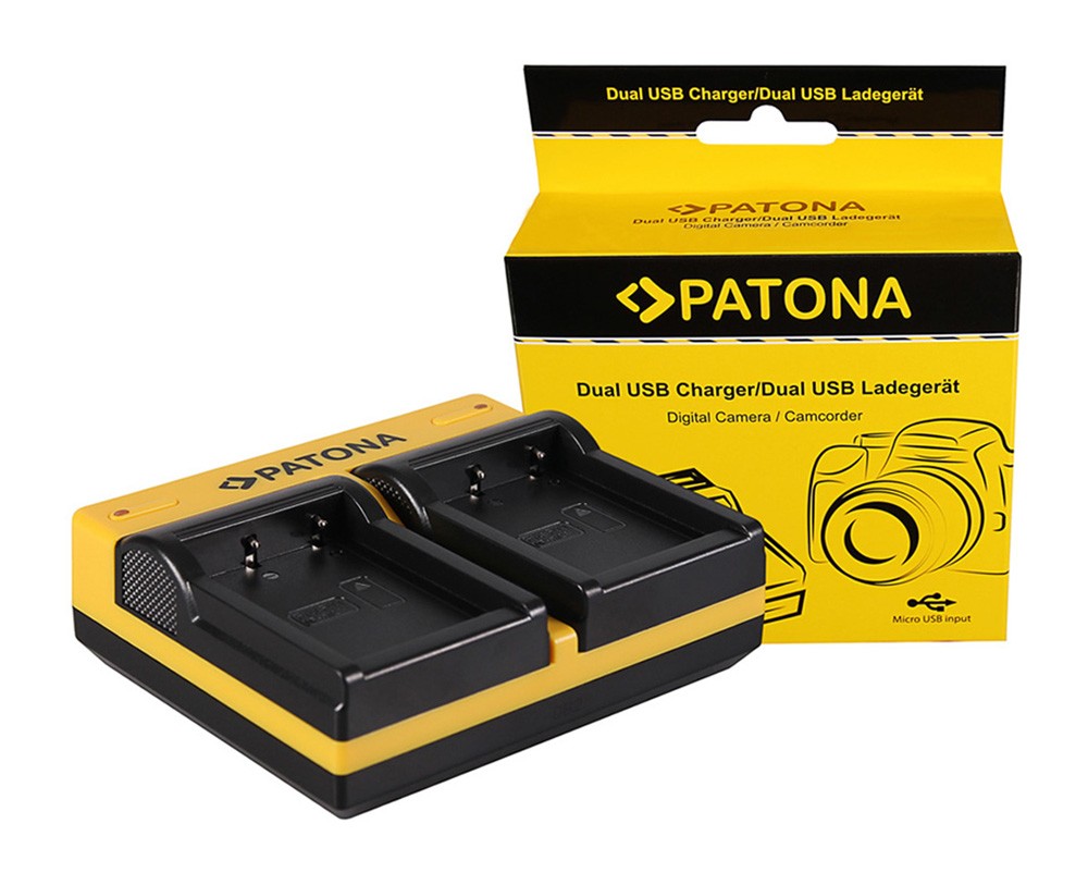 PATONA DUAL CHARGER FUJIFILM FUJI NPW126 FINEPIX HS30 EXR HS30EXR HS30EXR HS33 INCL. MICROUSB CABLE
