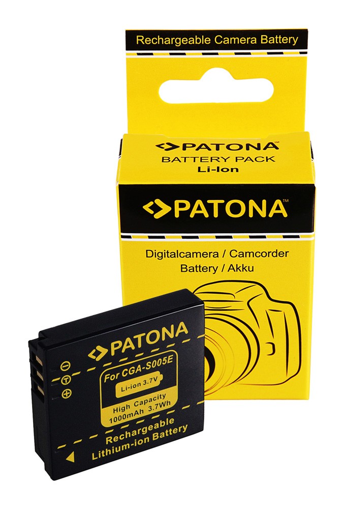 PATONA BATTERY LUMIX DMCFX3 FX07 DMCFX50 DMCLX2 CGAS005