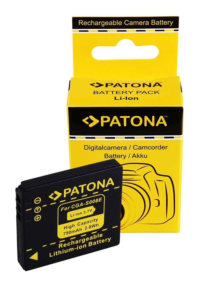 PATONA BATTERY PANASONIC DMCFX30 FX30 CGAS008E DMWBCE10E