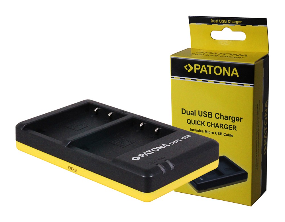 PATONA DUAL QUICKCHARGER F.PANASONIC DMWBLC12 E INCL. MICROUSB CABLE