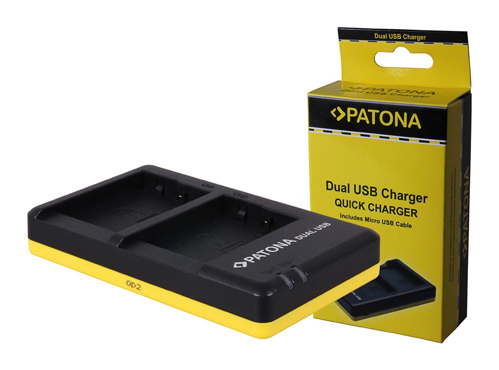 PATONA DUAL QUICKCHARGER F.PANASONIC DMCGF6 INCL. MICROUSB CABLE
