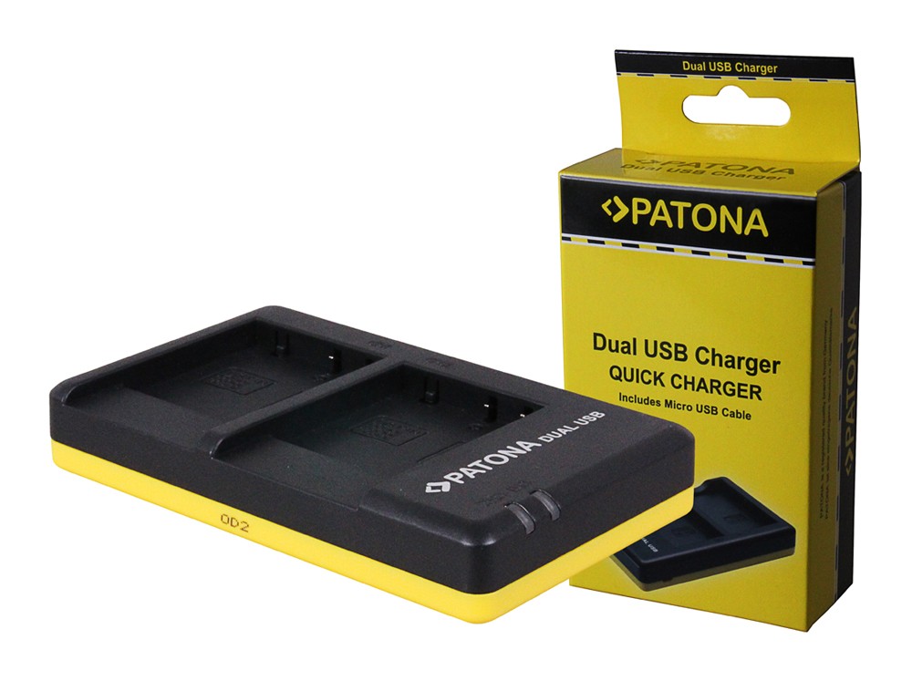 PATONA DUAL QUICKCHARGER F.PANASONIC BCG10E BCG10 INCL. MICROUSB CABLE