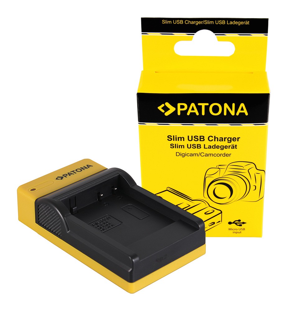 PATONA SLIM MICROUSB CHARGER PANASONIC DMWBCF10E LUMIX DMCFS7 DMCLX5 DMCLX5 DMCLX5