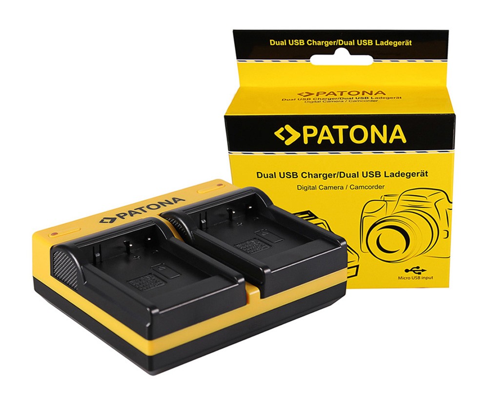 PATONA DUAL CHARGER PANASONIC DMWBLG10 CSBLG10MC CSBLG10MC DMWBLG10 DMWBLG10 INCL. MICROUSB CABLE