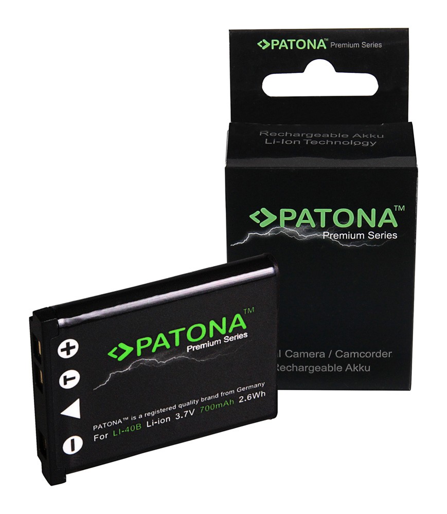 PATONA PREMIUM BATTERY OLYMPUS LI40B OLYMPUS MJU 700 720SW 725SW 730