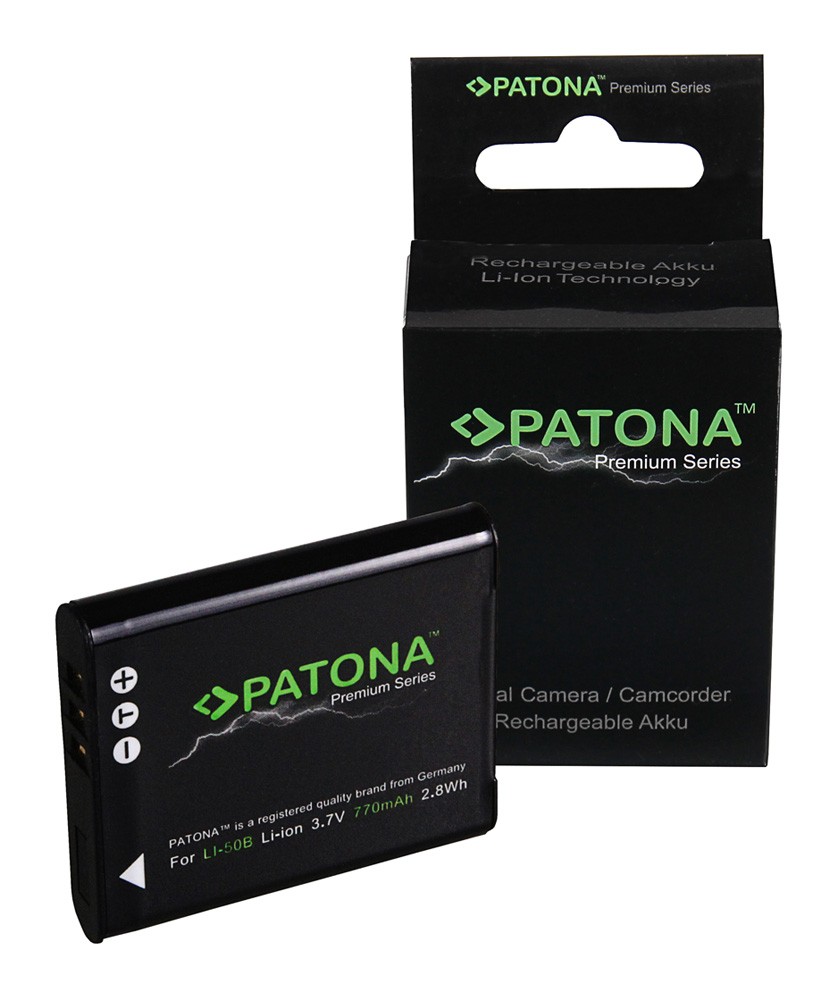 PATONA PREMIUM BATTERY F OLYMPUS LI50B RICOH DB100 PENTAX DLI92 MJU 850S
