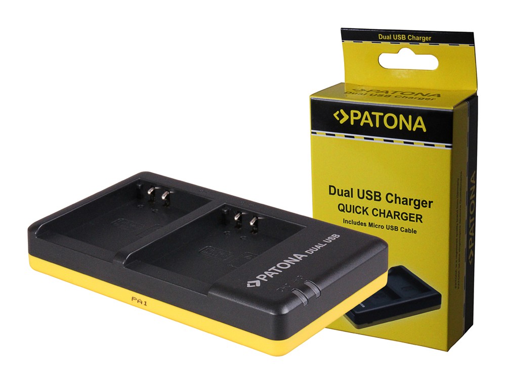 PATONA DUAL QUICKCHARGER F.OLYMPUS PSBLN1 INCL. MICROUSB CABLE