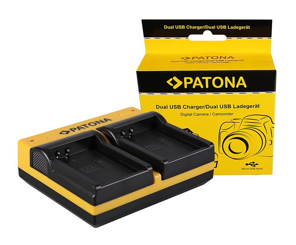 PATONA DUAL CHARGER OLYMPUS BLN1 OMD EM1 EM1 EM5 EM5 EM5 MARK II EM5 MARK II INCL. MICROUSB CABLE