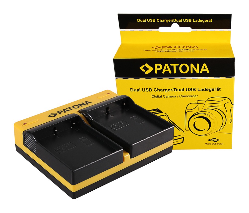 PATONA DUAL CHARGER OLYMPUS BLH1 OMD EM1 MARK 2 EM1 MARK II BLH1 OMD INCL. MICROUSB CABLE