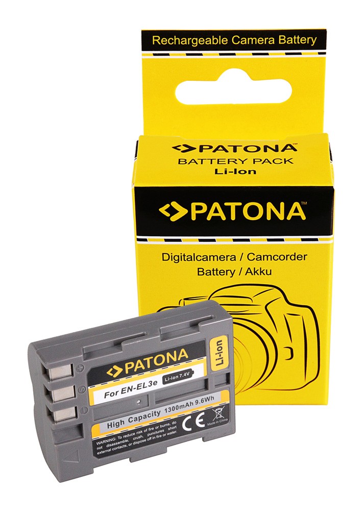 PATONA BATTERY NIKON D700 D300 D200 D100 D80 D70 D50 ENEL3E
