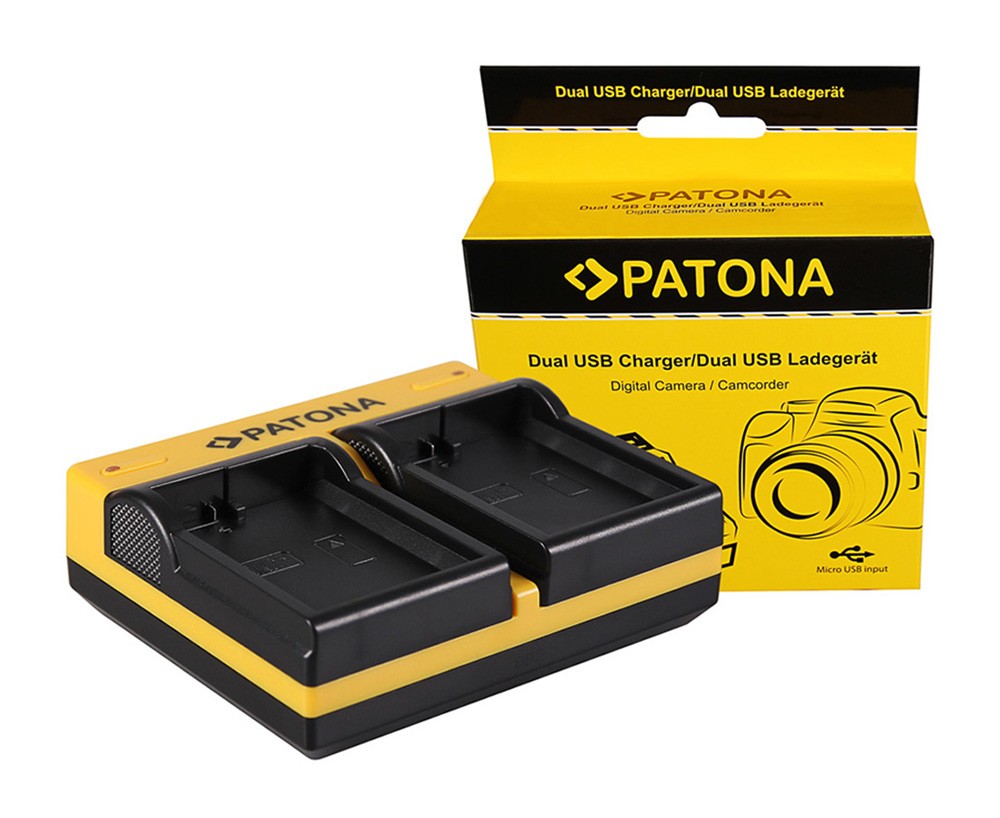 PATONA DUAL CHARGER NIKON ENEL14 COOLPIX D3100 D3200 D5100 D5200 P7000 P7100 P7700 INCL. MICROUSB CABLE