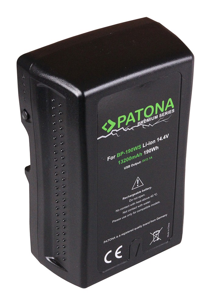 PATONA PREMIUM BATTERY VMOUNT 190WH SONY BP190WS BP190WS