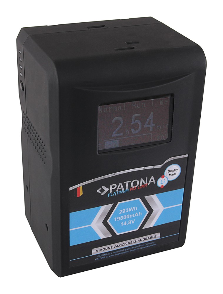 PATONA PLATINUM LCD BATTERY RED ARRI VMOUNT 293WH SONY DSR 250P 600P 650P 652P HDW 800P PDW 850 BP150W