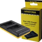 PATONA DUAL QUICKCHARGER CANON NB13L POWERSHOT G5 X G5X G7 X G7 X MARK II G7X G9 X G9X INCL. MICROUSB CABLE