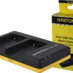 PATONA DUAL QUICKCHARGER CANON NB2L NB2LH 2L12 2L14 INCL. MICROUSB CABEL