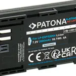 PATONA PLATINUM LPE6P PER CANON R5 MKII 2400MAH 72V 6A CONTINUOUS DISCHARGE 8K READY