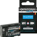 PATONA PLATINUM LPE6P PER CANON R5 MKII 2400MAH 72V 6A CONTINUOUS DISCHARGE 8K READY