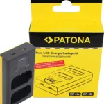 PATONA DUAL LCD USB CHARGER FOR PANASONIC DMWBLK22 DCS5 G9 GH5 GH5S