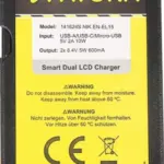 PATONA SMART DUAL LCD USB CHARGER NIKON ENEL15 ENEL15 D600 D610 D7000 D7100 D800 D8000 D800E D810 Z6 Z7