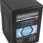 PATONA PLATINUM NANO V190 VMOUNT 189WH SONY DSR 600P 650P 652P HDW 800P PDW 850 BP150W RED ARRI