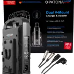PATONA PLATINUM CHARGER 2CHANNEL FOR VMOUNT BATTERIES 6AX2 USBC PD100W OUT INCL. 4PIN XLR CABLE