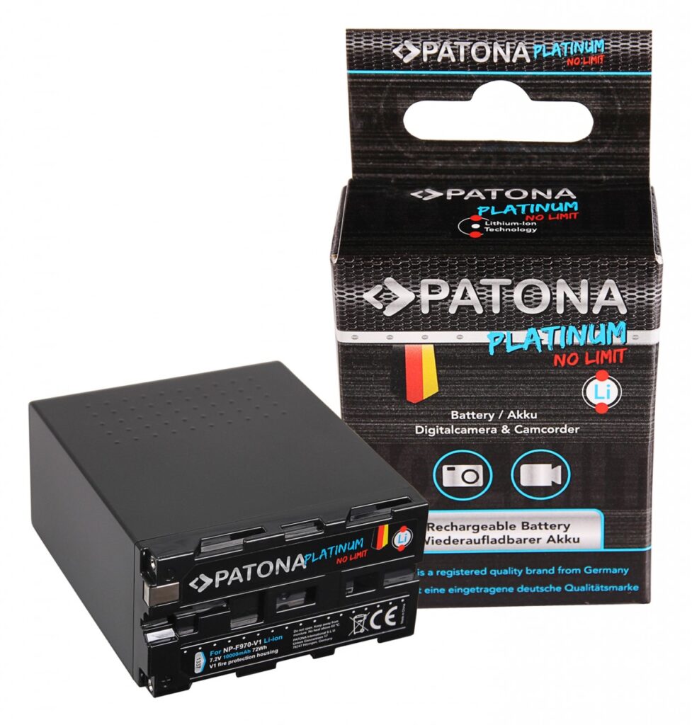 PATONA PLATINUM BATTERY F. SONY NPF970 TESLA CELLS IN HEAT RESISTANT V1 CASE 10.000MAH