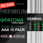 PATONA PREMIUM 10 PIECES ALKALINE AAA MICRO LR03 BATTERY
