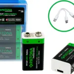 PATONA PREMIUM USBC 2X 9 VOLT BLOCK BATTERIES 6F22 LITHIUM 3600MWH 1.5V RECHARGEABLE WITH 1 TO 2 USBC CHARGING CABLE