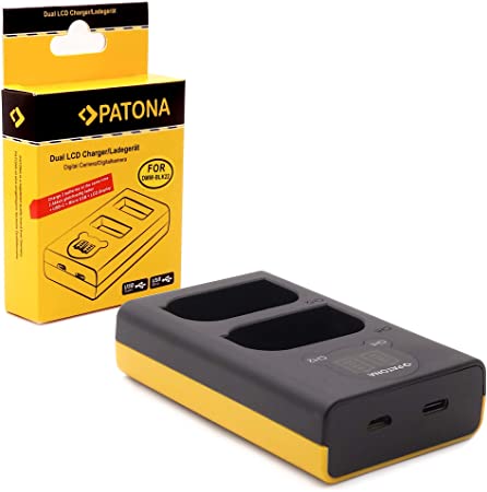 PATONA DUAL LCD USB CHARGER FOR PANASONIC DMWBLK22 DCS5 G9 GH5 GH5S
