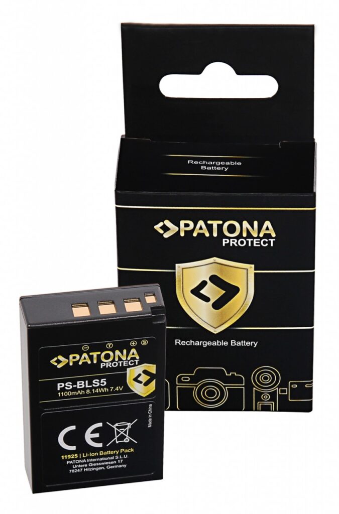 PATONA PROTECT BATTERY OLYMPUS BLS5 EP3 EPL2 PEN EPL3 EPM1