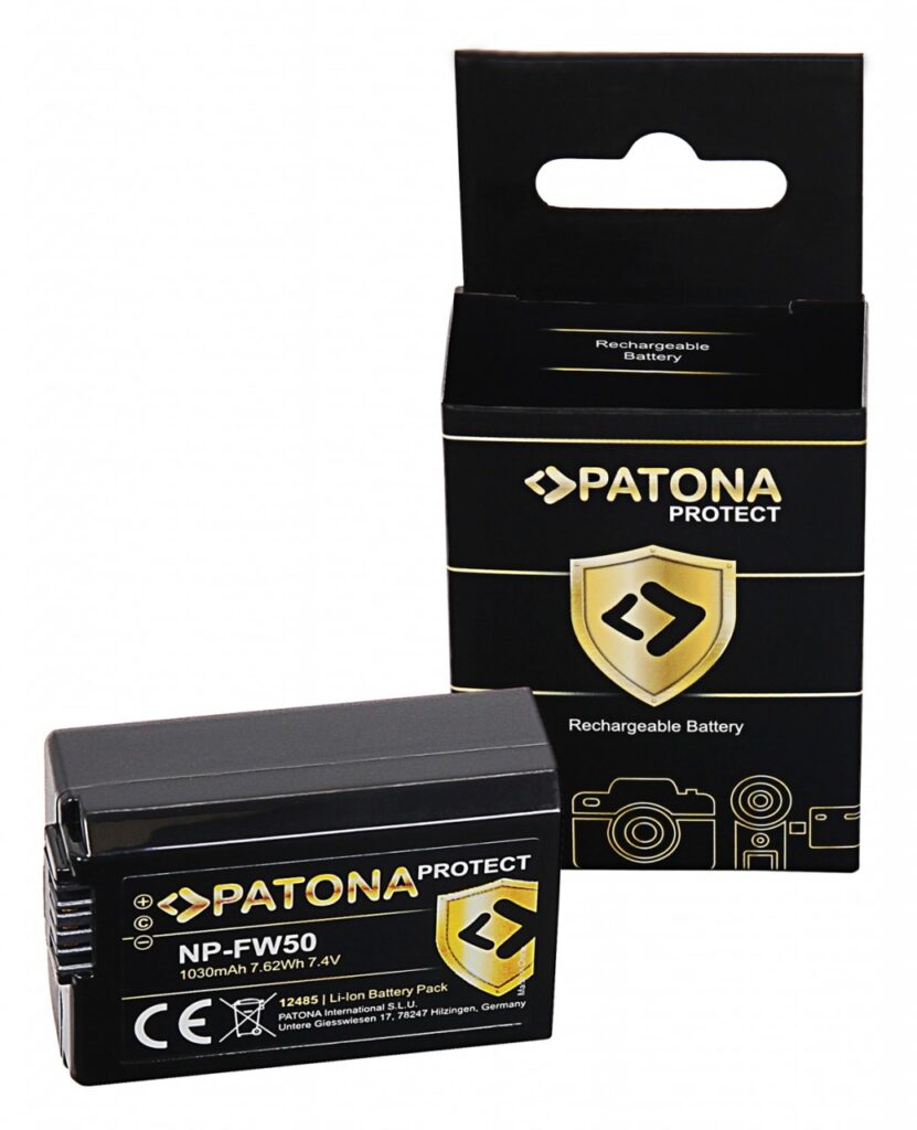PATONA PROTECT BATTERY SONY NPFW50 NEX3 NEX.3C NEX5 NEX.5A NEX7