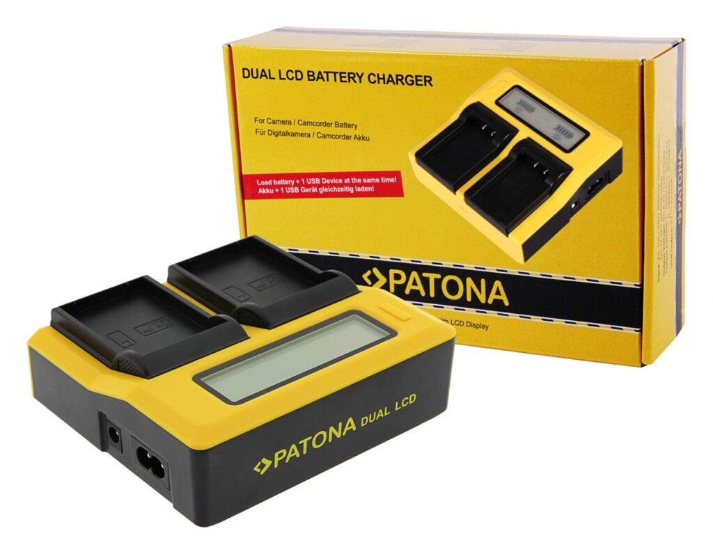 PATONA SYNCHRON USB CHARGER F. OLYMPUS OM1 BLX1 WITH LCD